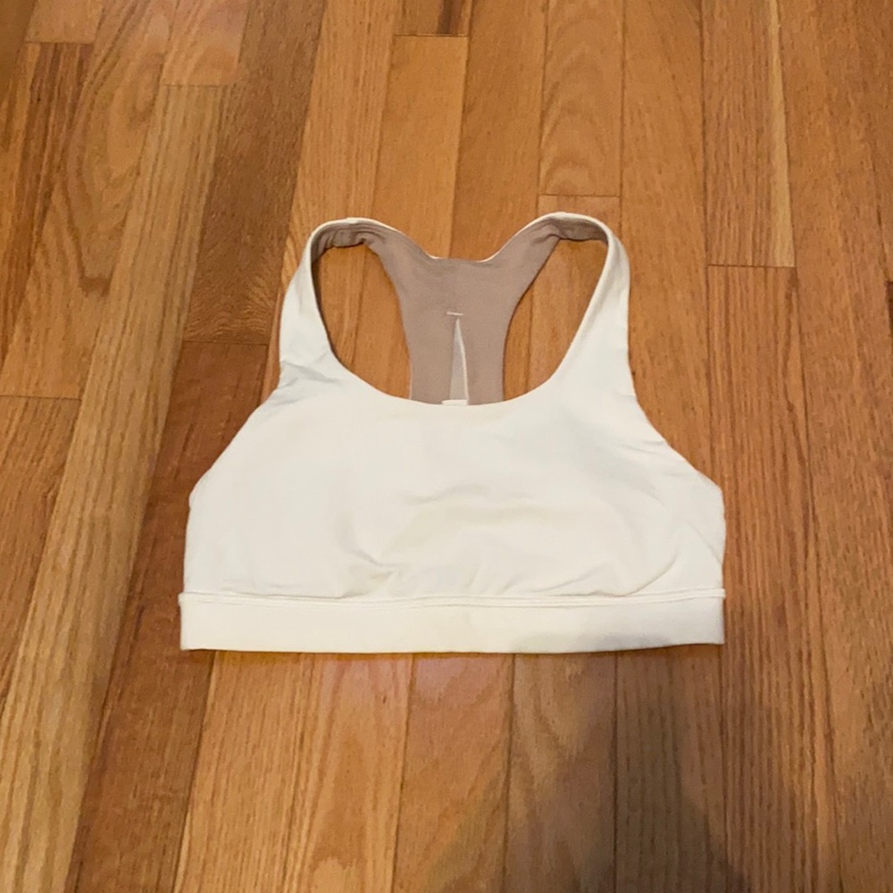White sports bra